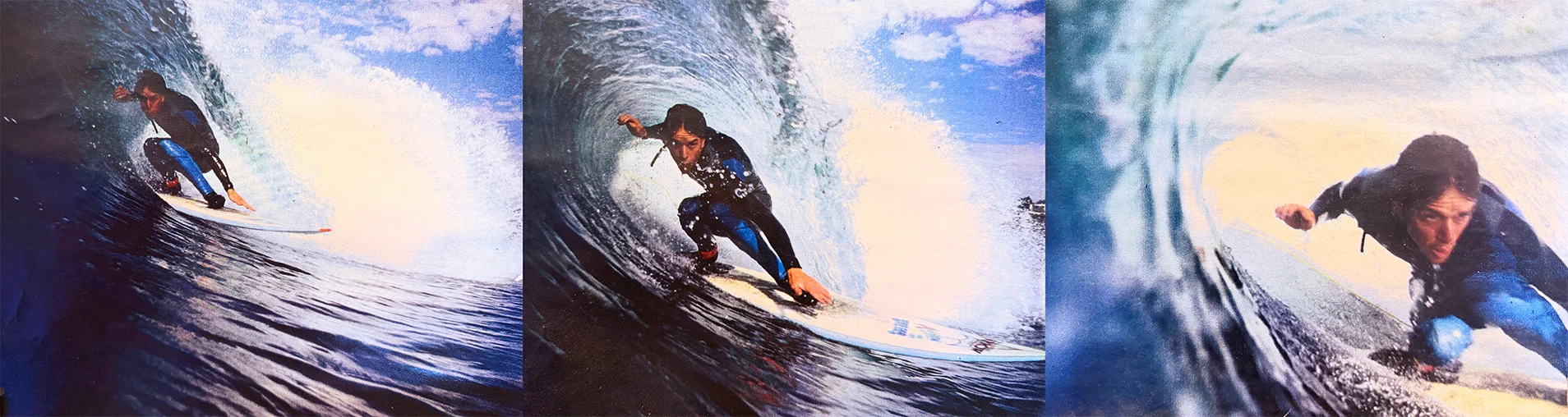 Matt surfing a small cove off West Cliff, 1990