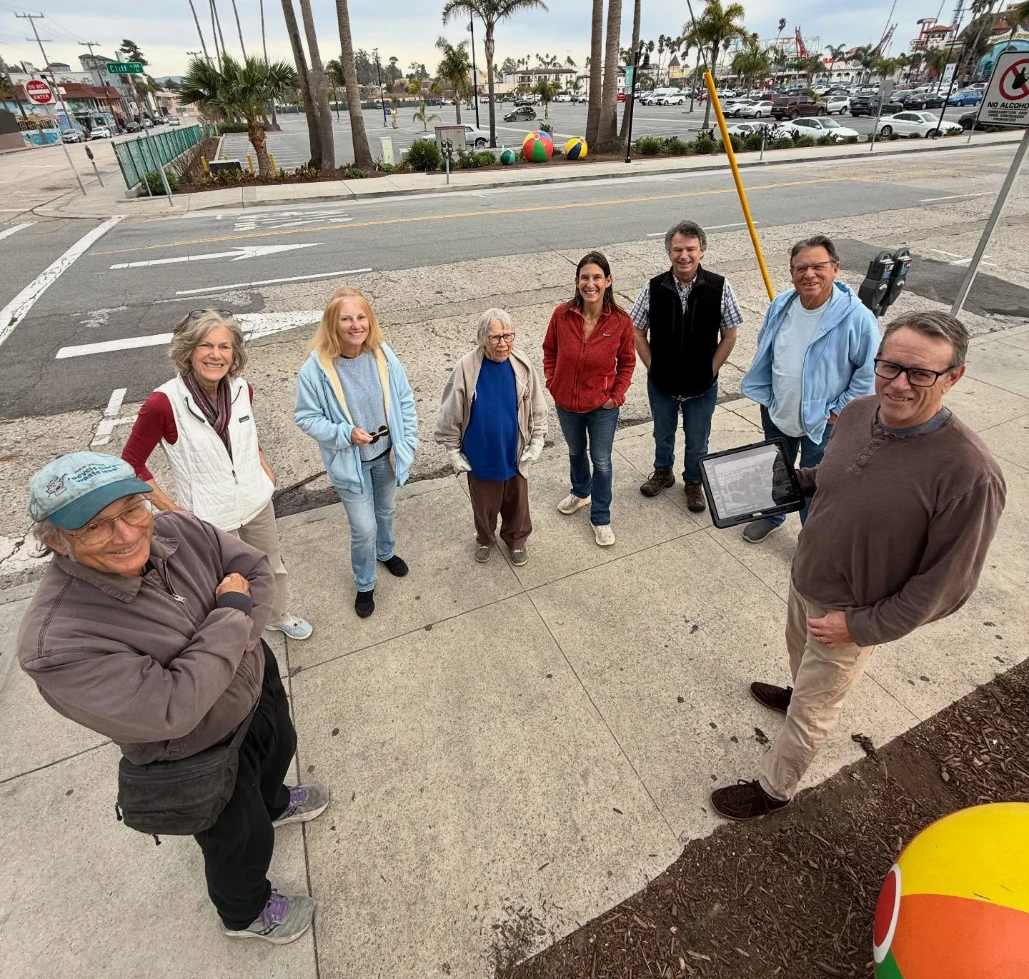 Group on a walking tour in Santa Cruz